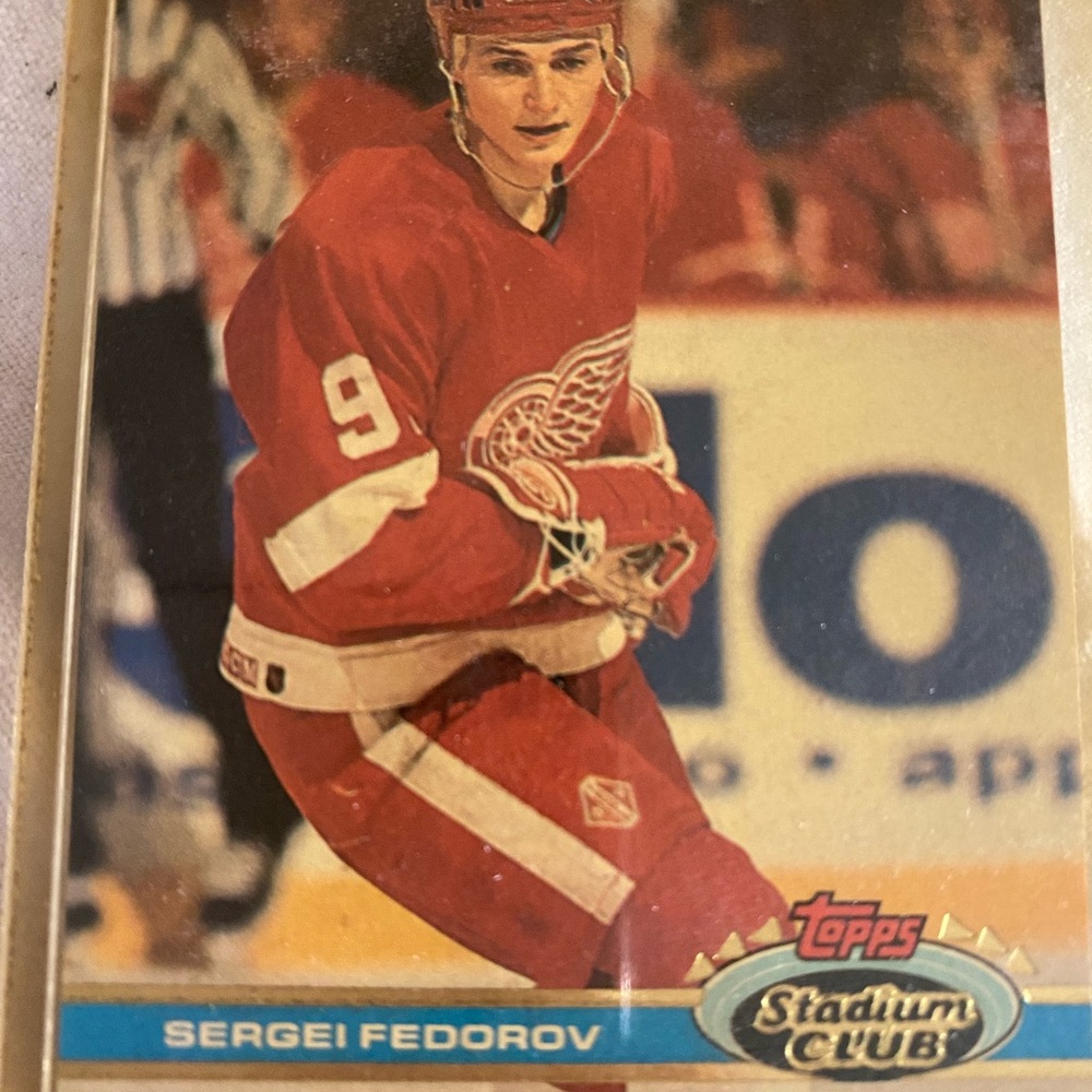 Topps Stadium Club Sergei Fedorov Hockey Card (PSA:10)